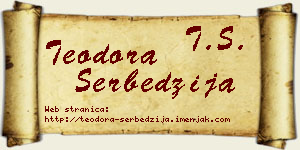 Teodora Šerbedžija vizit kartica